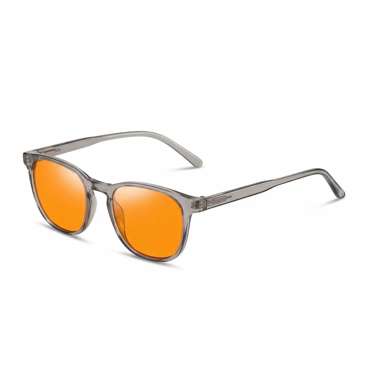 Orange lens, clear frame